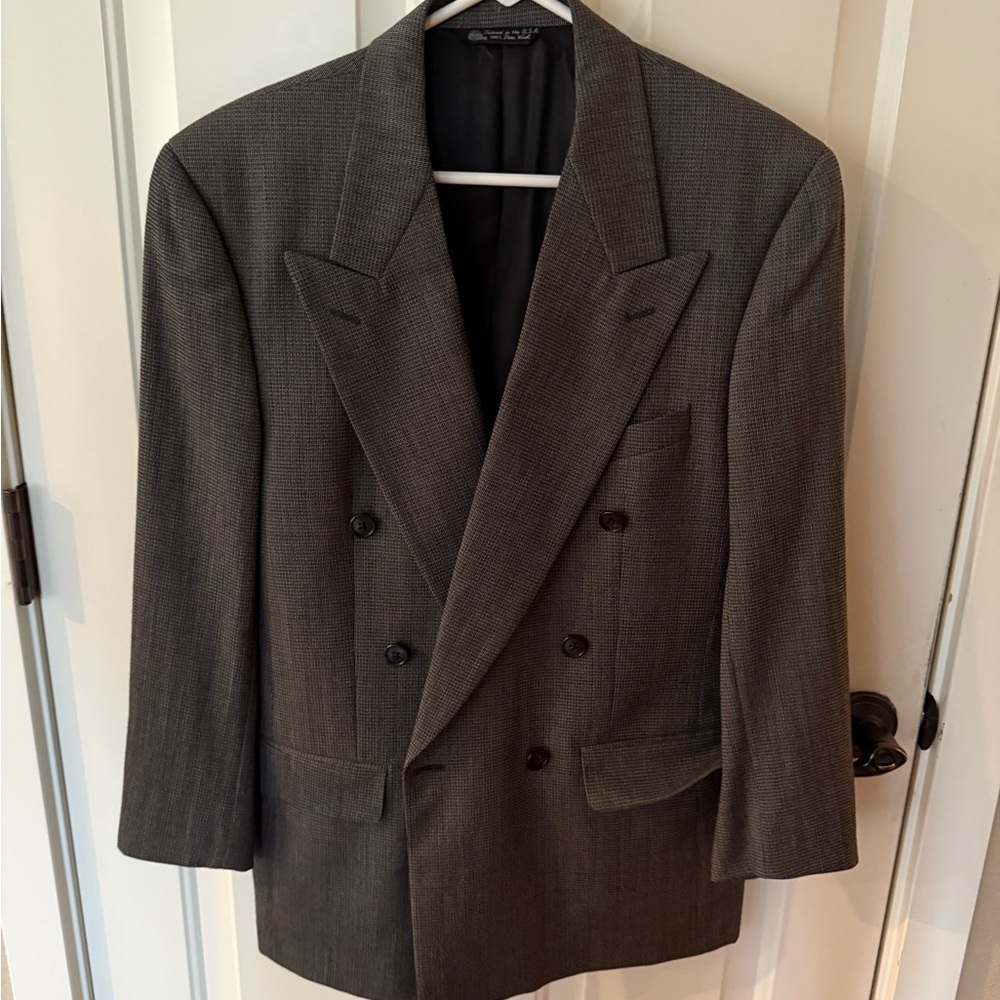 Dior Gray Sport Coat Double-Breasted Blazer